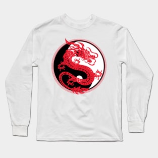 dragon yin yang Long Sleeve T-Shirt